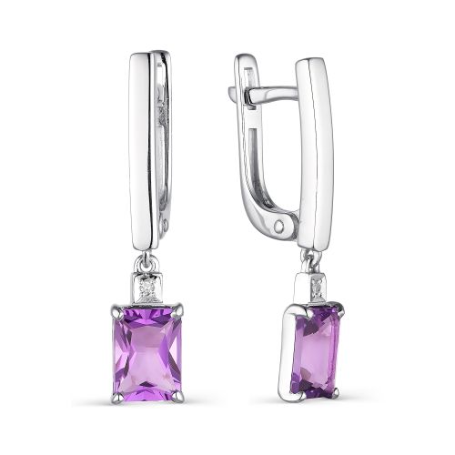 

Серьги из серебра с бриллиантом и аметистом АЛЬКОР 02-1835/БРАМ-00, 02-1835/БРАМ-00