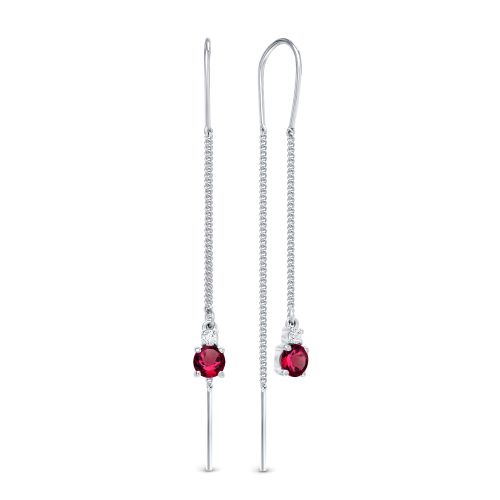 

Серьги из серебра с гранатом и фианитом АЛЬКОР 02-1449/00ГР-00, 02-1449/00ГР-00