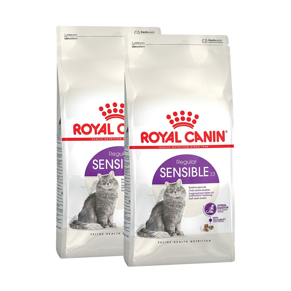 

Сухой корм для кошек ROYAL CANIN Sensible 33, домашняя птица, 2шт по 4кг, Sensible 33