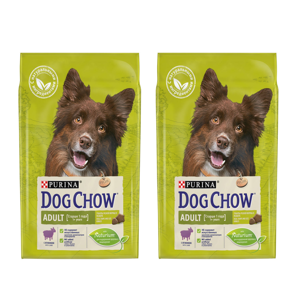 фото Сухой корм для собак dog chow, ягненок, 2шт, 2.5кг