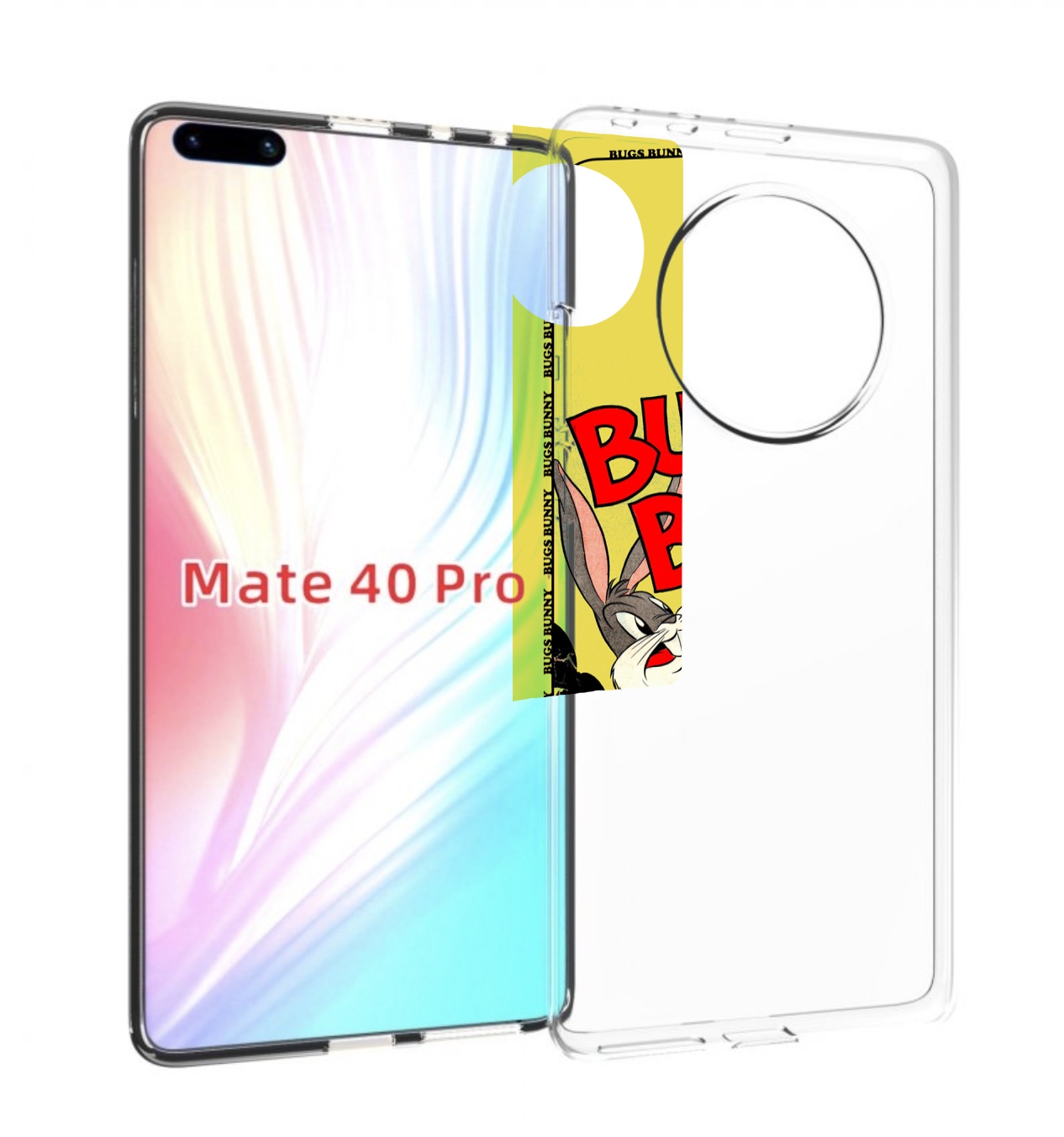 

Чехол MyPads бакс-банни-и-еда для Huawei Mate 40 Pro (NOH-NX9), Прозрачный, Tocco