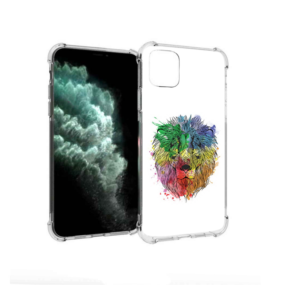 

Чехол MyPads Tocco для Apple iPhone 11 Pro Max разноцветный гордый лев (PT142698.615.573), Прозрачный, Tocco