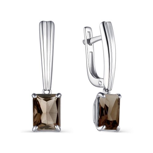 

Серьги из серебра с раухтопазом АЛЬКОР 02-1680/00РТ-00, 02-1680/00РТ-00