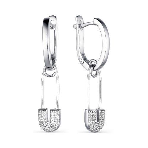 

Серьги из серебра с фианитом АЛЬКОР 02-1728/00КЦ-00, 02-1728/00КЦ-00