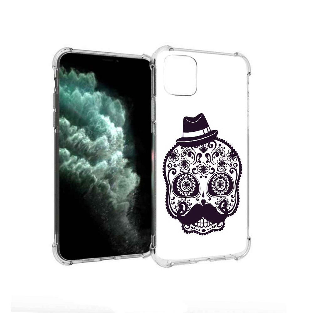 

Чехол MyPads Tocco для Apple iPhone 11 Pro Max разрисованный скелет (PT142698.615.575), Прозрачный, Tocco