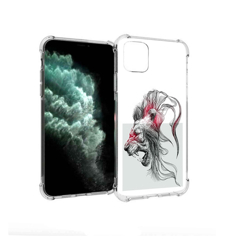 

Чехол MyPads Tocco для Apple iPhone 11 Pro Max разъяренный лев (PT142698.615.576), Прозрачный, Tocco