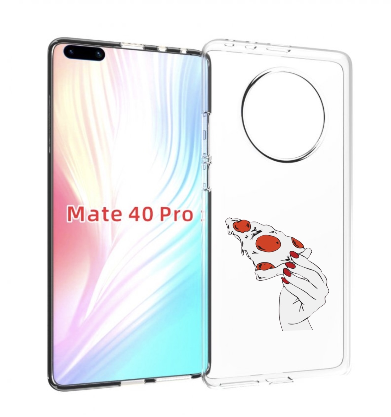 

Чехол MyPads белая-пицца для Huawei Mate 40 Pro (NOH-NX9), Прозрачный, Tocco