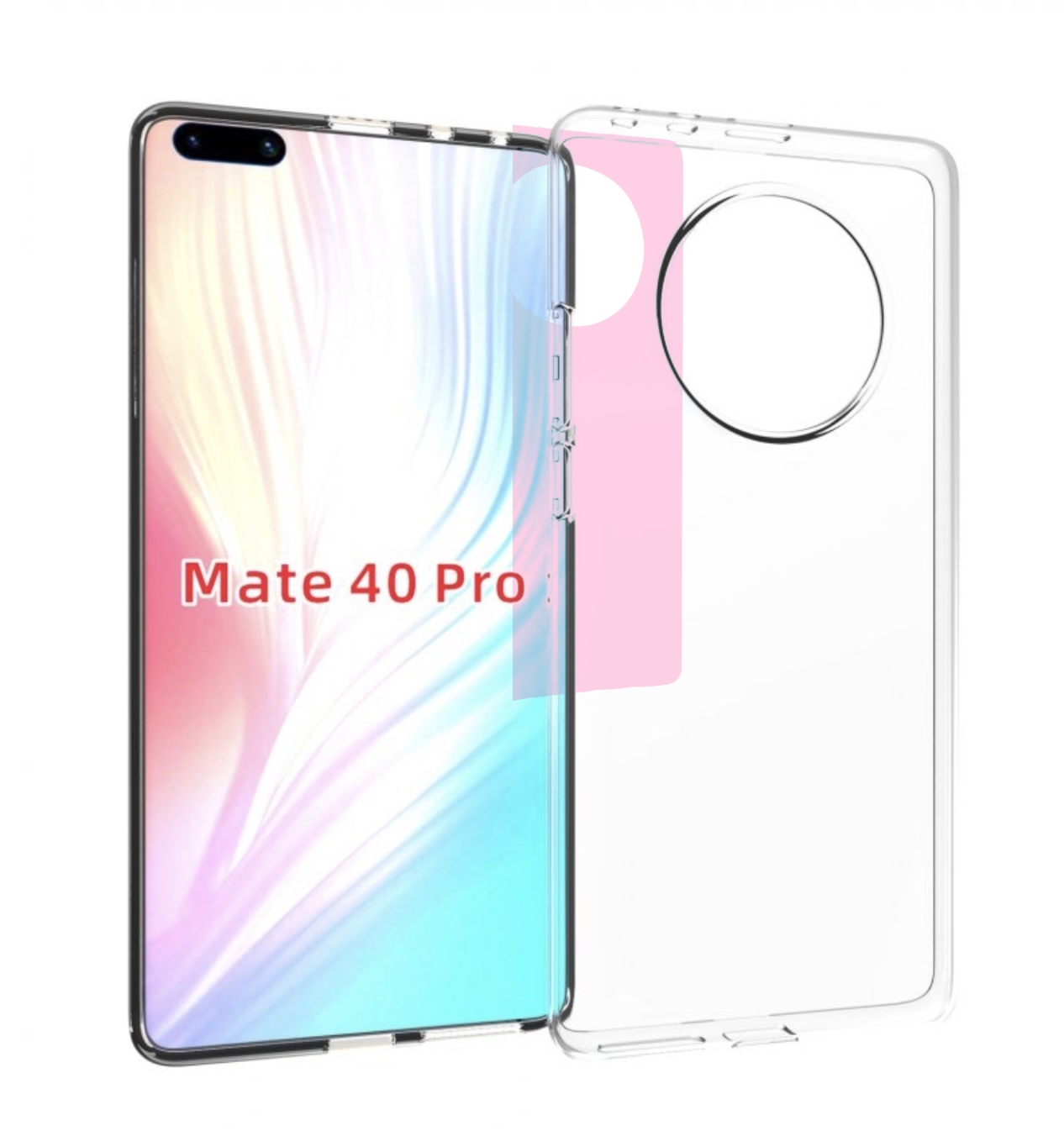 

Чехол MyPads белый котик с гранями для Huawei Mate 40 Pro (NOH-NX9), Прозрачный, Tocco