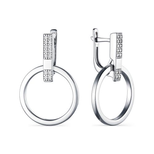 

Серьги из серебра с фианитом АЛЬКОР 02-1684/00КЦ-00, 02-1684/00КЦ-00