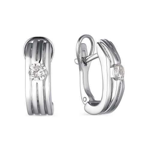 

Серьги из серебра с фианитом АЛЬКОР 02-1830/00КЦ-00, 02-1830/00КЦ-00