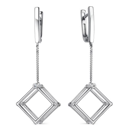 

Серьги из серебра с фианитом АЛЬКОР 02-2127/00КЦ-00, 02-2127/00КЦ-00