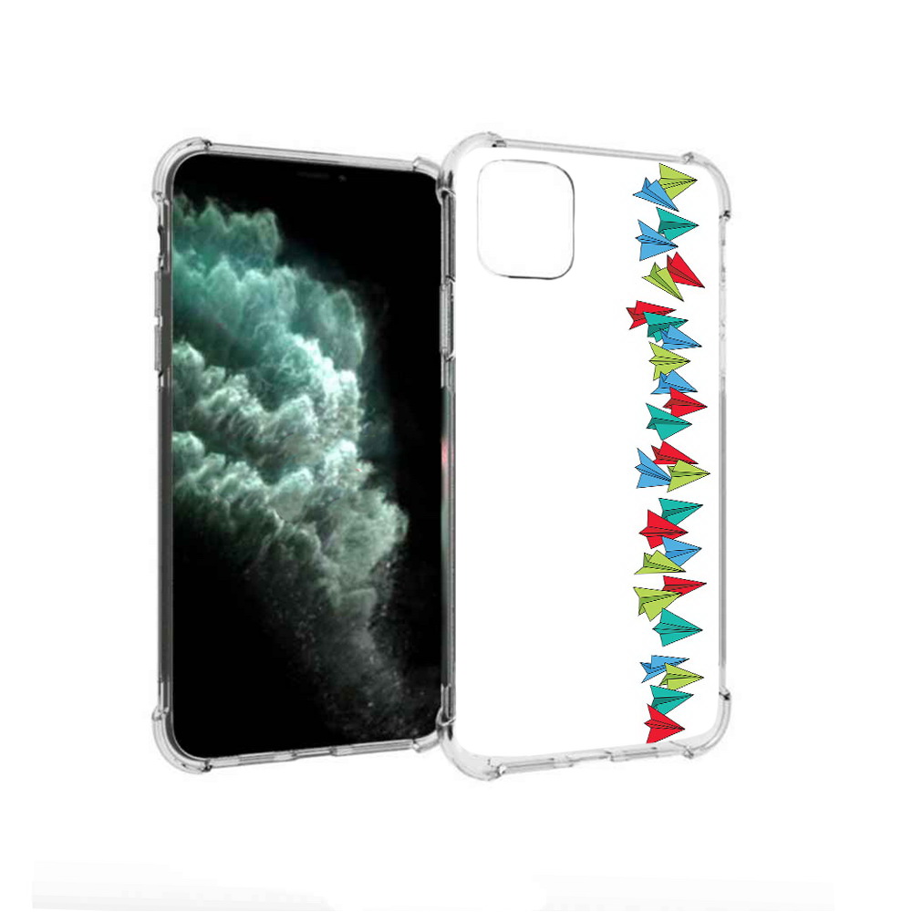 

Чехол MyPads Tocco для Apple iPhone 11 Pro Max самолетики из листочков (PT142698.615.593), Прозрачный, Tocco