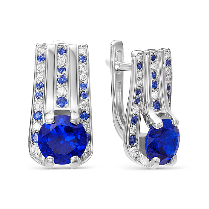 

Серьги из серебра с фианитом АЛЬКОР 02-0457/00КЦ-00, 02-0457/00КЦ-00