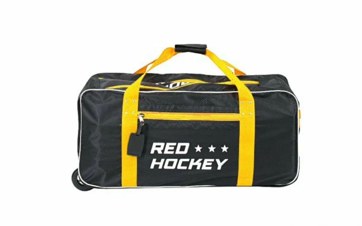 Баул хоккейный на колесах RED HOCKEY р.M (черный-желтый)