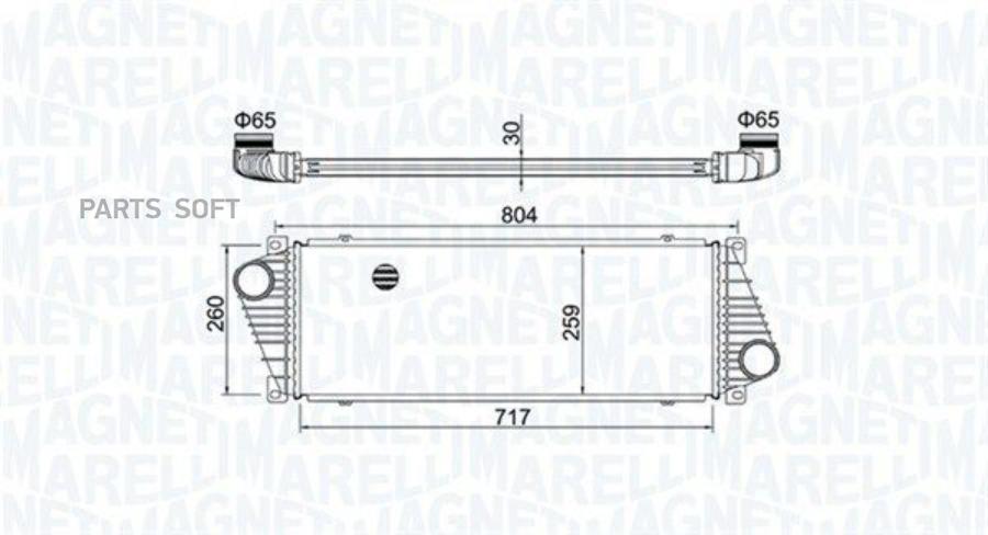 Интеркулер Mercedes Sprinter 2-t/Sprinter 3-t/Sprinter 4-t 95>06 VW LT 28-35 II/LT 28-46 I