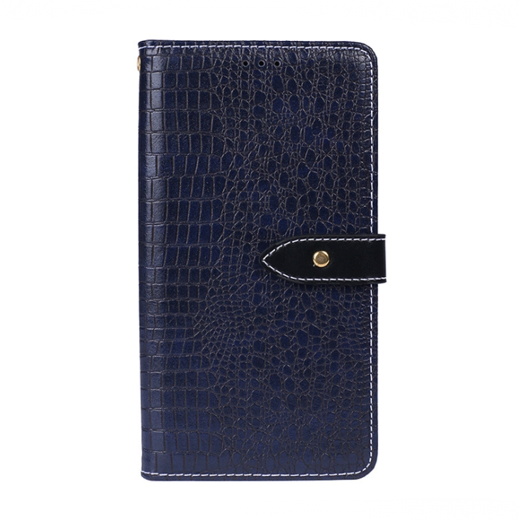 

Чехол-книжка MyPads Croco Poko для Infinix Note 10 Pro с застежкой и визитницей синий, Infinix Note 10 Pro
