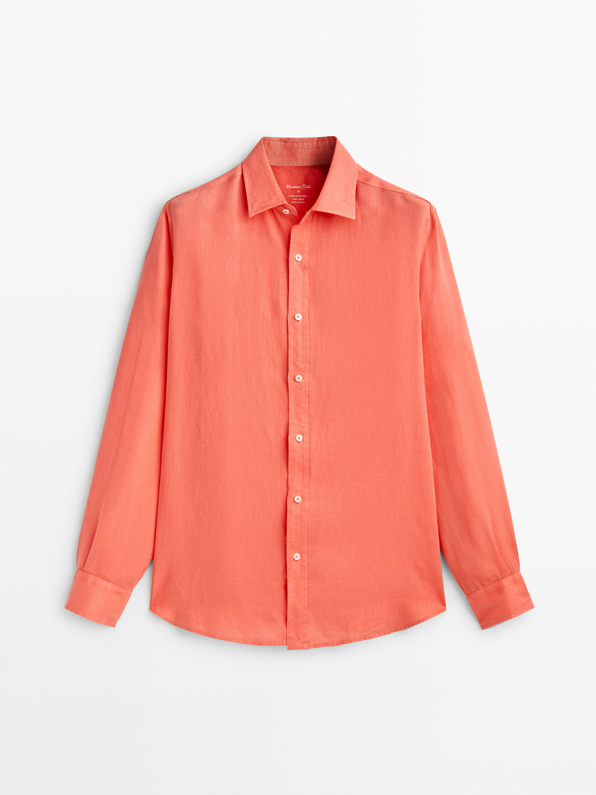 

Рубашка мужская Massimo Dutti 00155446679 красная S, 00155446679