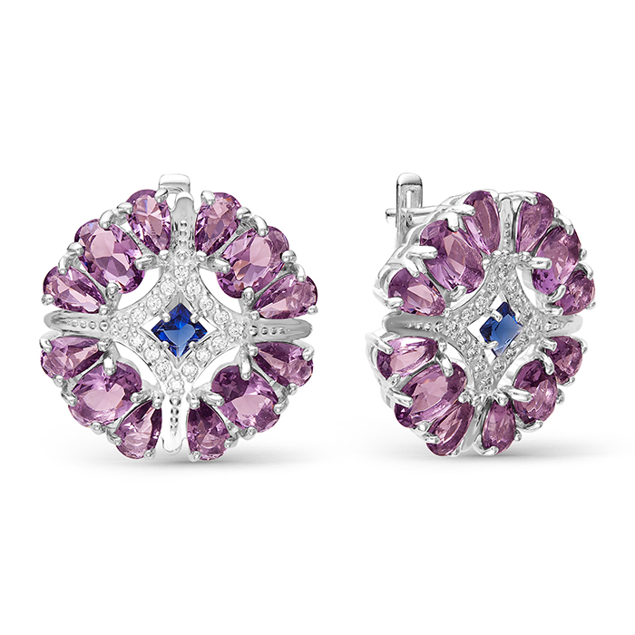 

Серьги из серебра с фианитом АЛЬКОР 02-0535/0М54-00, 02-0535/0М54-00