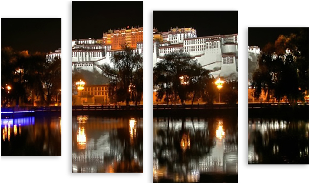 

Картина модульная на холсте Модулка Тибет 90x59 см, 2256