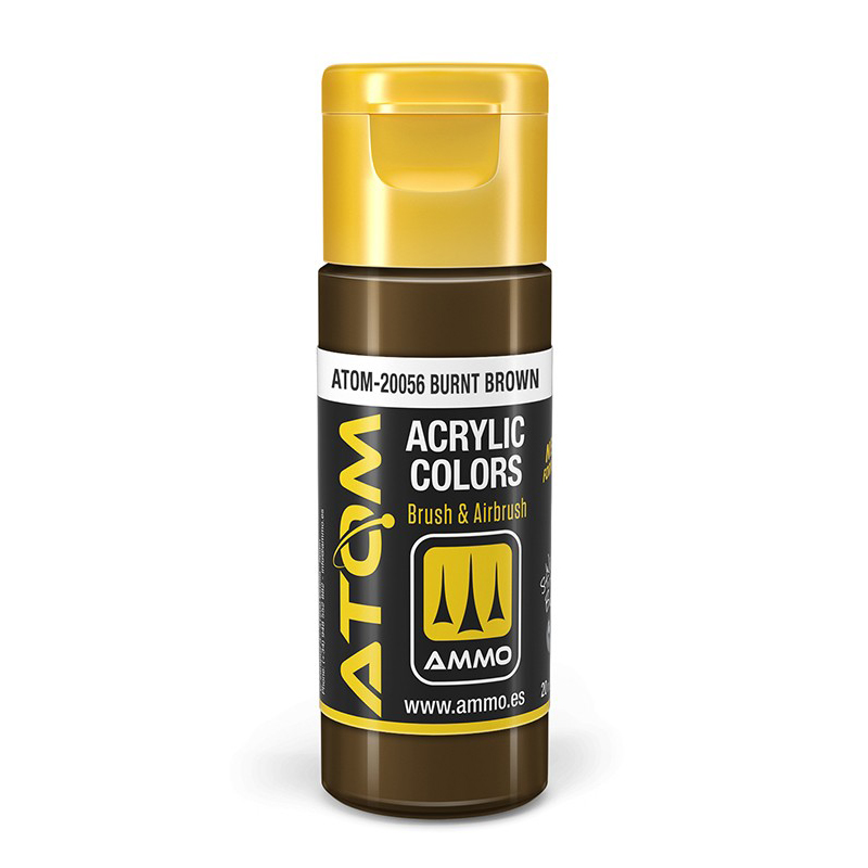

Акриловая краска Ammo Mig Atom Color Жжённый коричневый Burnt Brown ATOM20056