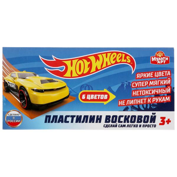 фото Hot wheels пластилин восковой, 6 цв (90 г) multiart multi art