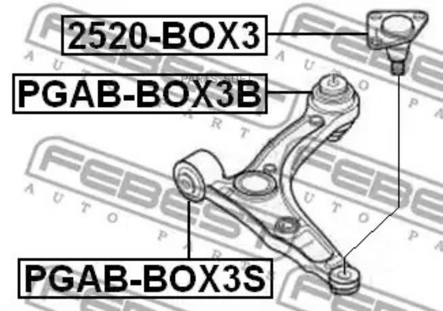 

FEBECT PGAB-BOX3S Сайлентблок передний переднего рычага