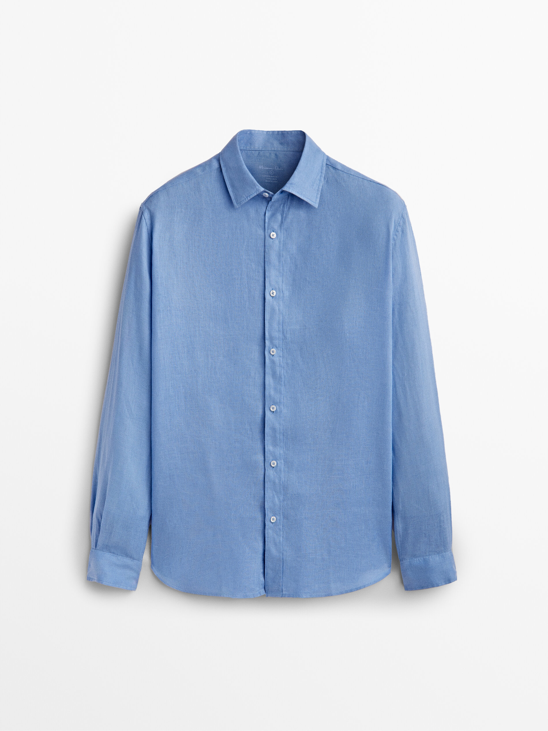 

Рубашка мужская Massimo Dutti 00155449420 голубая XL, 00155449420