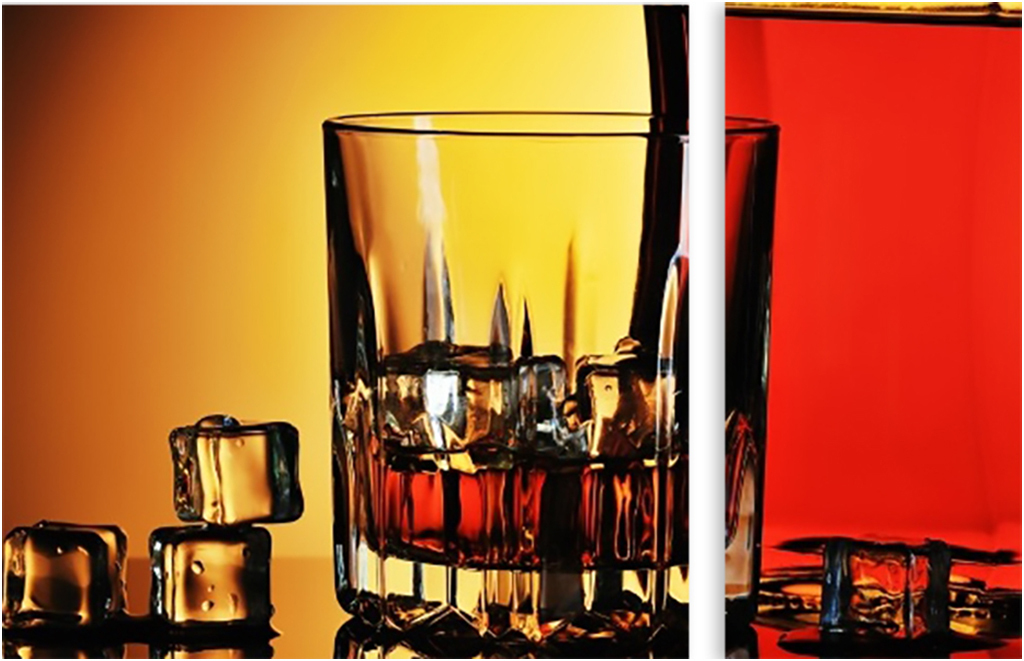 

Картина модульная на холсте Модулка Виски со льдом 170x113 см, 2272