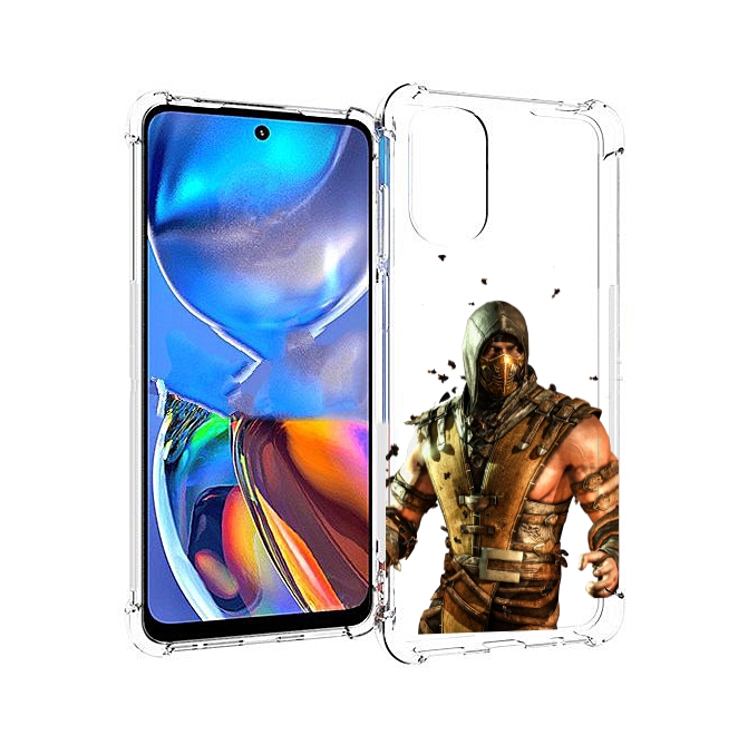 

Чехол MyPads Mortal Kombat scorpion для Motorola Moto E32, Прозрачный, Tocco