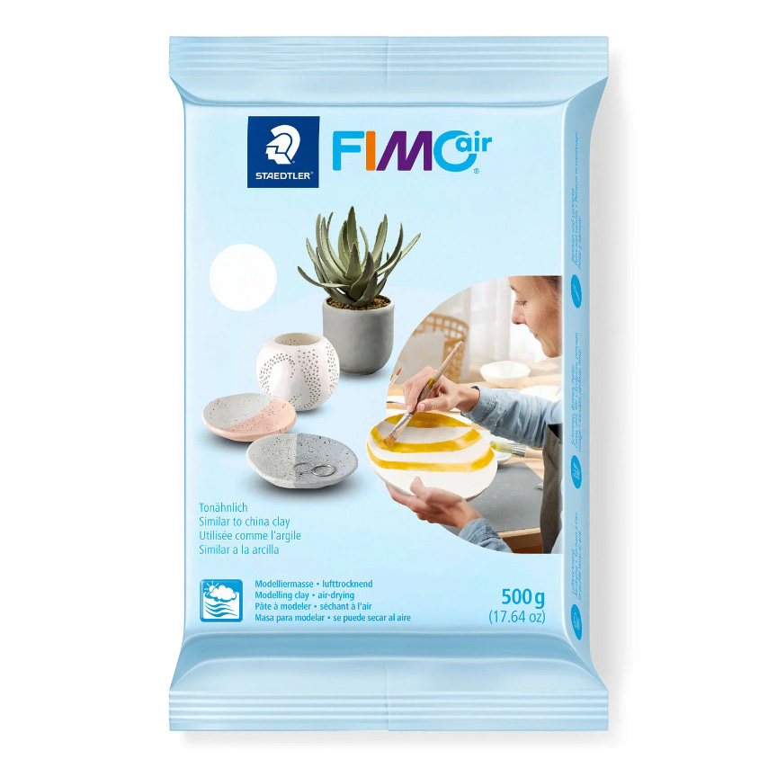 

Глина полимерная для лепки Fimo Air самозатвердевающая Белый 500 г, FIMO