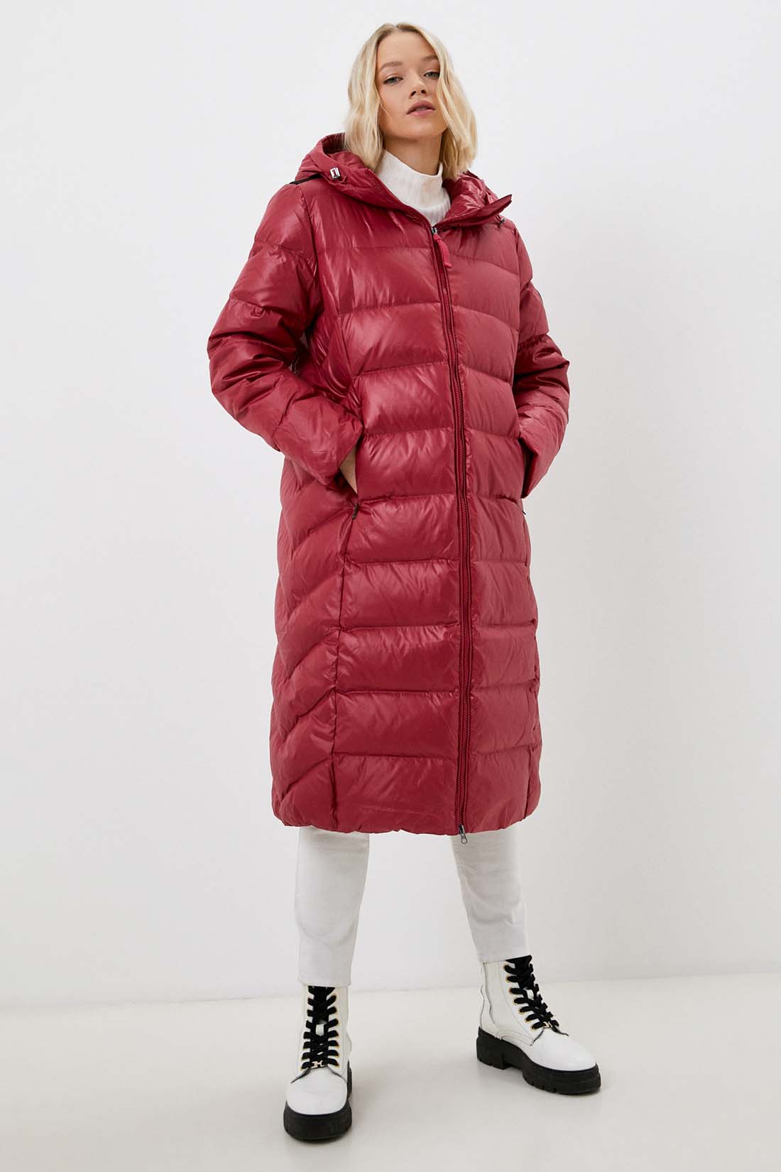 

Пуховик женский Baon B001572 красный XL, B001572
