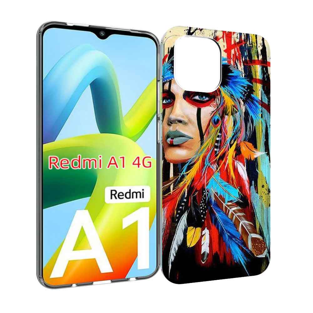 

Чехол MyPads индеец расписной для Xiaomi Redmi A1, Прозрачный, Tocco
