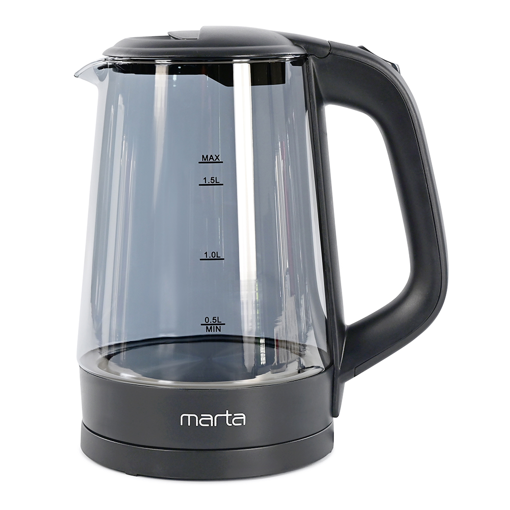 Чайник электрический Marta MT-4582 1.7 л серый сувенир полистоун мишка в шапке колпаке стоит серый микс 4х3х7 см