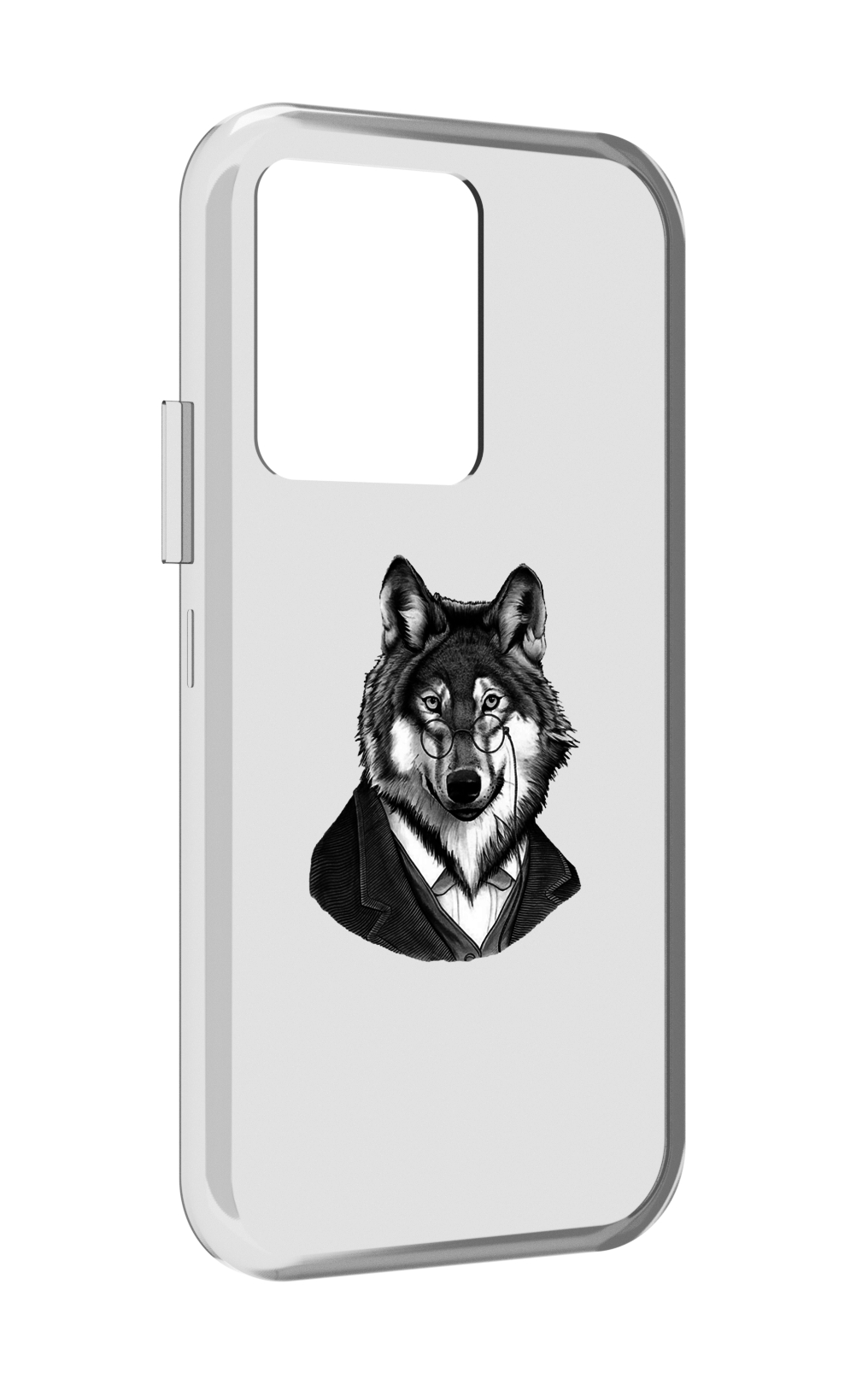 Чехол MyPads волк в пиджаке для Vivo iQOO 10