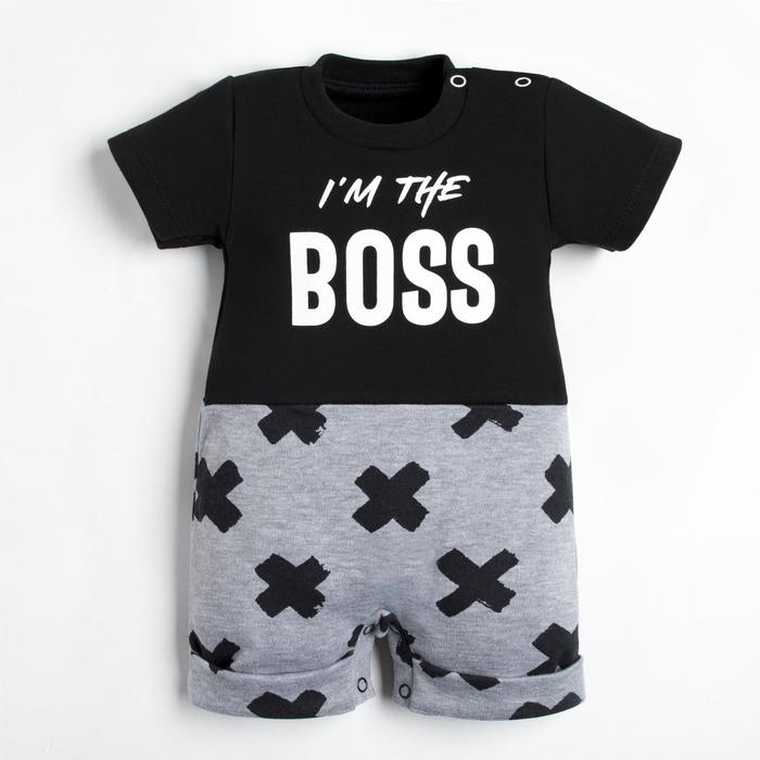 

Песочник детский Крошка Я Р00000028, чёрный, серый, 62, Крошка Я: Stylish boy
