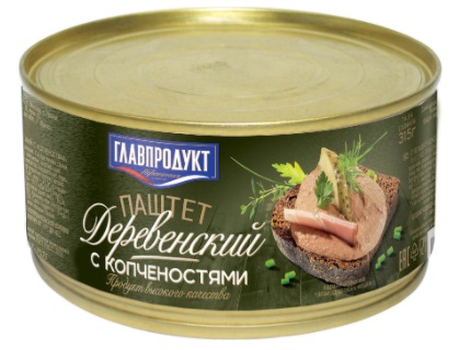 

Паштет Главпродукт Деревенский с копченостями 315 г