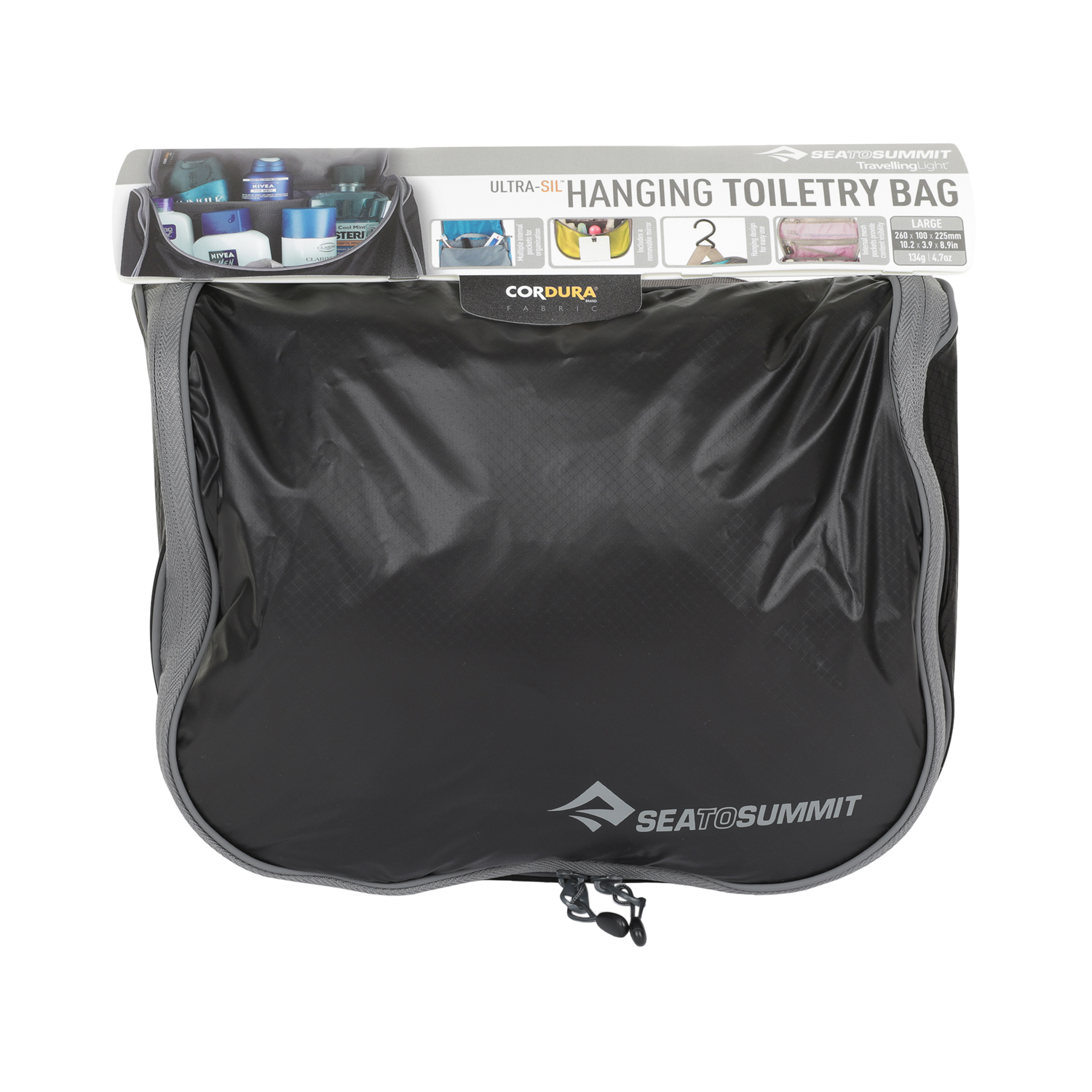 

Косметичка Sea To Summit Hanging Toiletry Bag L Black, Hanging Toiletry Bag L