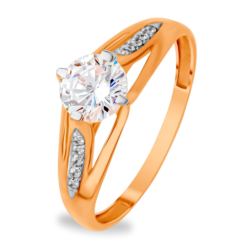 

Кольцо из золота р. , 585Gold 301012004, фианит, 301012004