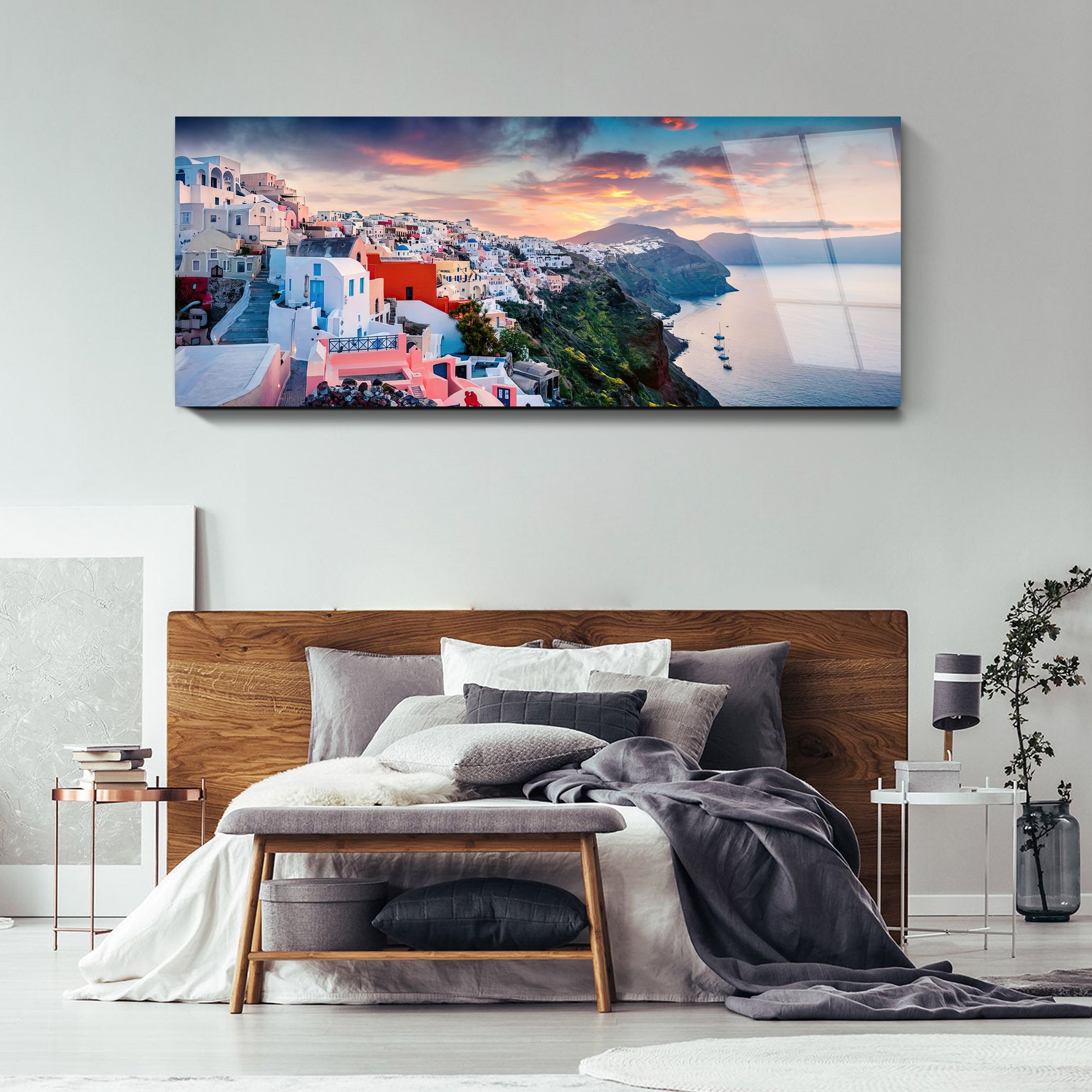 

Картина Закат в Санторини 30х75 см на стекле 169302297, 169302297