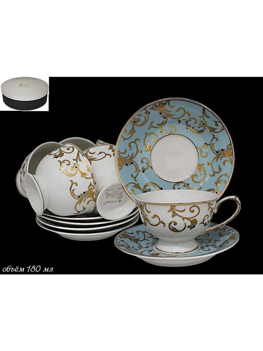 

Чайный набор Lenardi 12 пр. 180 мл, Белый