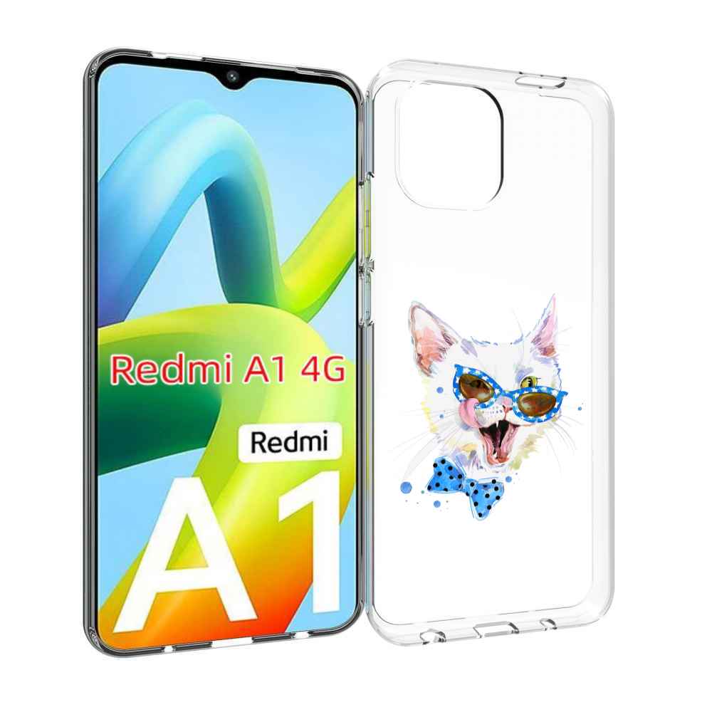 

Чехол MyPads белый кот для Xiaomi Redmi A1, Прозрачный, Tocco