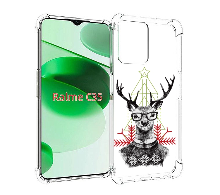 

Чехол MyPads умный олень для Realme C35 / Narzo 50A Prime, Прозрачный, Tocco