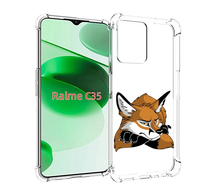 

Чехол MyPads фокс для Realme C35 / Narzo 50A Prime, Прозрачный, Tocco