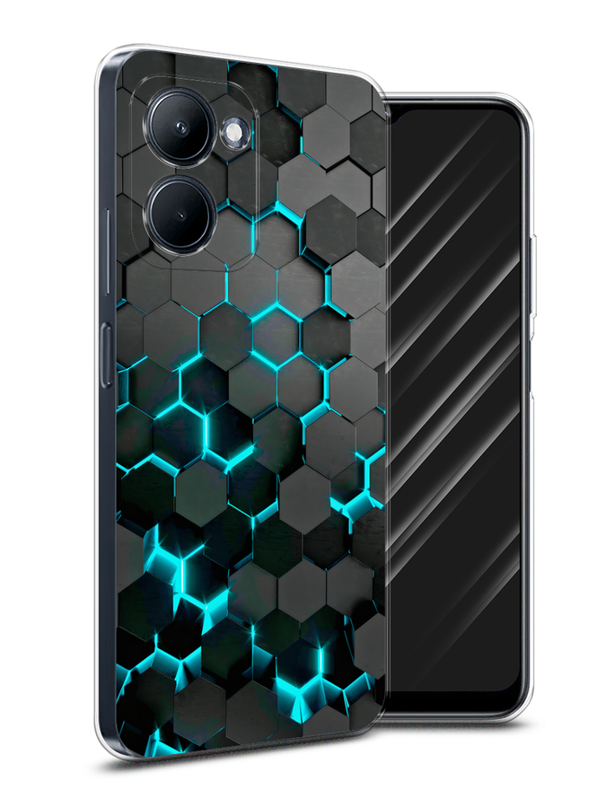 

Чехол Awog на Realme C33 "Соты бирюзовые", Черный;бирюзовый;синий, 2511350-1