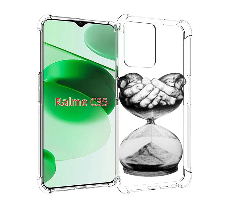 

Чехол MyPads часы жизни черно белый для Realme C35 / Narzo 50A Prime, Прозрачный, Tocco