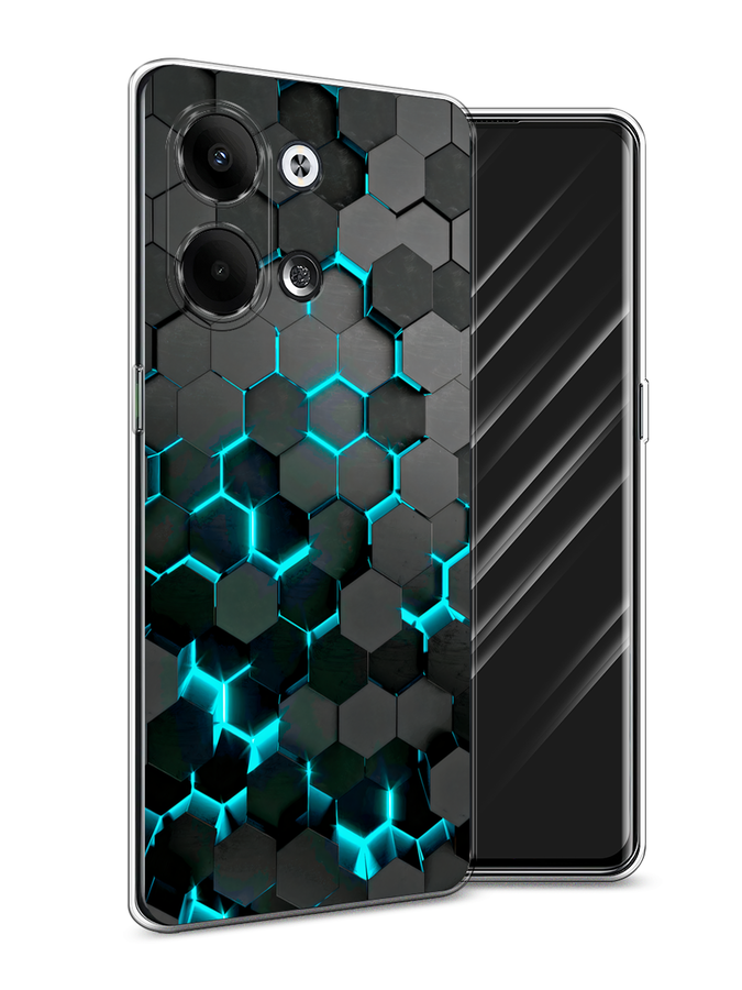 

Чехол Awog на Oppo Reno 9 "Соты бирюзовые", Черный;бирюзовый;синий, 2512750-1