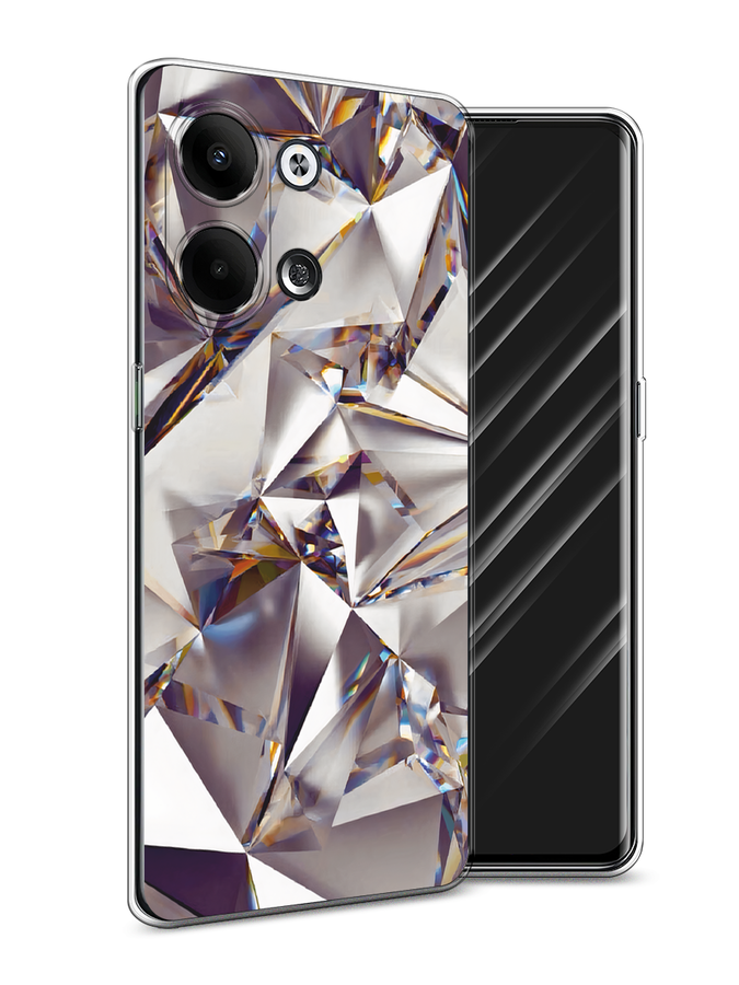 

Чехол Awog на Oppo Reno 9 "Бриллианты", Серебристый;бежевый, 2512750-1