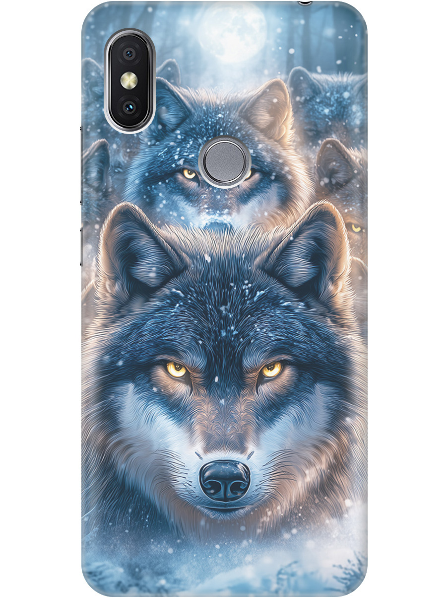 

Силиконовый чехол на Xiaomi Redmi S2 с принтом "Стая волков", Прозрачный;голубой;синий;черный, 718410213