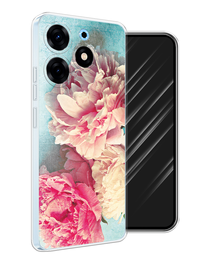 

Чехол Awog на Tecno Spark 10 Pro "Пионы new", Бирюзовый, 303750-1