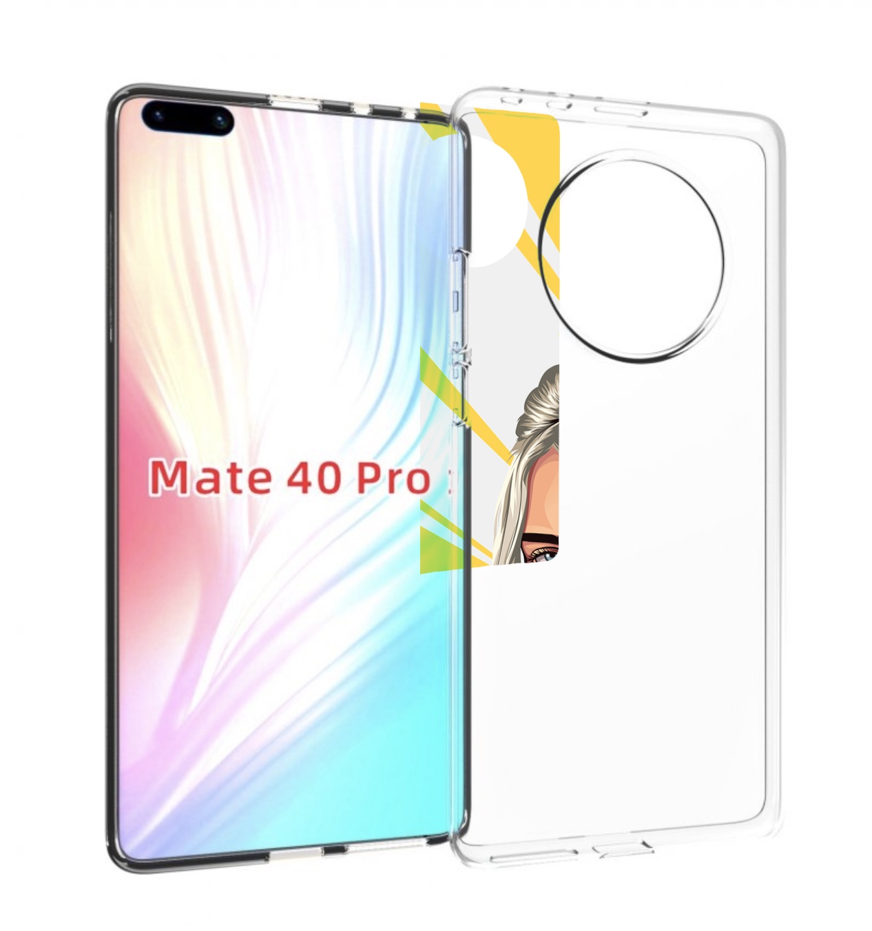 

Чехол MyPads билли-айлиш-в-куртке для Huawei Mate 40 Pro (NOH-NX9), Прозрачный, Tocco